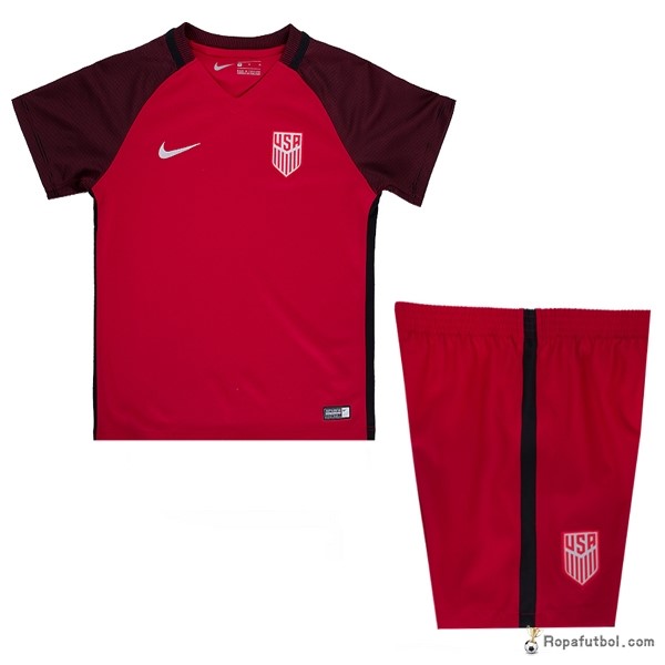 Camiseta Estados Unidos Replica Tercera Ropa Niños 2017 Rojo